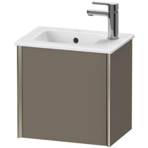 Duravit XViu vanity unit XV4024LB190 41x29x40cm, wall-hung, champagne matt, hinged on the left, flannel gray silk matt