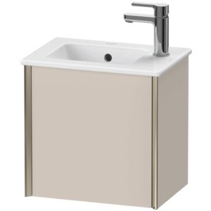 Duravit XViu vanity unit XV4024LB191 41x29x40cm, wall-hung, matt champagne, hinged left, matt taupe