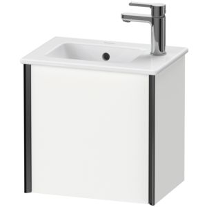 Duravit XViu Waschtisch-Unterschrank XV4024LB218 41x29x40cm, wandhängend, schwarz matt, Anschlag links, weiß matt