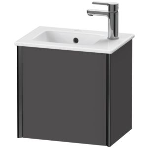 Duravit XViu Waschtisch-Unterschrank XV4024LB249 41x29x40cm, wandhängend, schwarz matt, Anschlag links, graphit matt