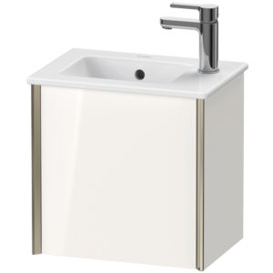 Duravit XViu vanity unit XV4024RB122 41x29x40cm, wall-hung, matt champagne, hinged on the right, high-gloss white