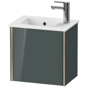 XViu Duravit vasque XV4024RB138 41x29x40cm, suspendu, champagne mat, butée à droite, gris dolomiti brillant