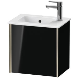 XViu Duravit vasque XV4024RB140 41x29x40cm, suspendu, champagne mat, butée à droite, noir brillant