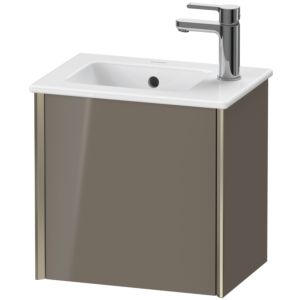 XViu Duravit vasque XV4024RB189 41x29x40cm, suspendu, champagne mat, butée à droite, gris flanelle brillant