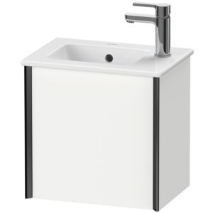 XViu Duravit vasque XV4024RB218 41x29x40cm, suspendu, noir mat, butée à droite, blanc mat