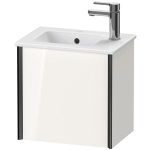 XViu Duravit vasque XV4024RB222 41x29x40cm, suspendu, noir mat, butée à droite, blanc brillant