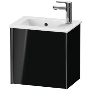 XViu Duravit vasque XV4024RB240 41x29x40cm, suspendu, noir mat, butée à droite, noir brillant