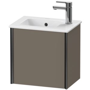 Duravit XViu Waschtisch-Unterschrank XV4024RB290 41x29x40cm, wandhängend, schwarz matt, Anschlag rechts, flannel grey seidenmatt