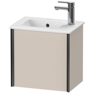 Duravit XViu Waschtisch-Unterschrank XV4024RB291 41x29x40cm, wandhängend, schwarz matt, Anschlag rechts, taupe matt