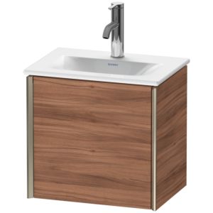 Duravit XViu Waschtisch-Unterschrank XV4030LB179 43x31x39,7cm, 1 Tür, champagner matt, Tür links, nussbaum natur