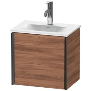 Duravit XViu Waschtisch-Unterschrank XV4030LB279 43x31x39,7cm, 1 Tür, schwarz matt, links, nussbaum natur