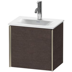Duravit XViu Waschtisch-Unterschrank XV4030RB172 43x31x39,7cm, 1 Tür, champagner matt, Tür rechts, eiche dunkel gebürstet