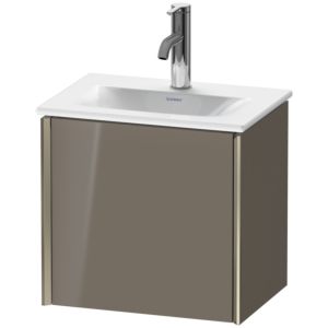 Duravit XViu Waschtisch-Unterschrank XV4030RB189 43x31x39,7cm, 1 Tür, champagner matt, Tür rechts, flannel grey hochglanz