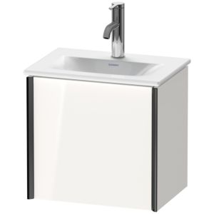 Duravit XViu Waschtisch-Unterschrank XV4030RB222 43x31x39,7cm, 1 Tür, schwarz matt, rechts, weiß hochglanz