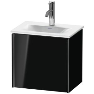Duravit XViu Waschtisch-Unterschrank XV4030RB240 43x31x39,7cm, 1 Tür, schwarz matt, rechts, schwarz hochglanz