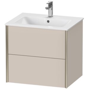 Duravit XViu Waschtisch-Unterschrank XV41250B191 61 x 56 x 48 cm, taupe matt, 2 Schubkästen, wandhängend, champagner matt