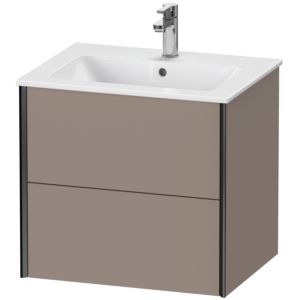 Duravit XViu vanity unit XV41250B243 61 x 56 x 48 cm, basalt matt, 2 drawers, wall-hung, black matt
