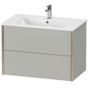 Duravit XViu Waschtisch-Unterschrank XV41260B107 81 x 56 x 48 cm, betongrau matt, 2 Schubkästen, wandhängend, champagner matt