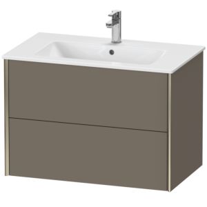 Duravit XViu vanity unit XV41260B190 81 x 56 x 48 cm, flannel gray silk matt, 2 drawers, wall-hung, champagne matt