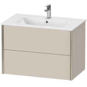XViu Duravit vasque XV41260B191 81 x 56 x 48 cm, taupe mat, 2 tiroirs, suspendu, champagne mat