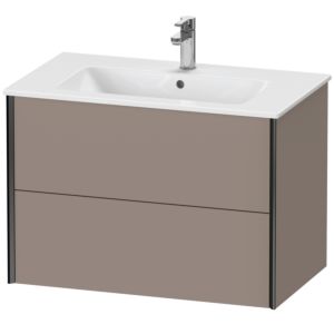 Duravit XViu Waschtisch-Unterschrank XV41260B243 81 x 56 x 48 cm, basalt matt, 2 Schubkästen, wandhängend, schwarz matt