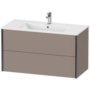 Duravit XViu Waschtisch-Unterschrank XV41270B243 101 x 56 x 48 cm, basalt matt, 2 Schubkästen, wandhängend, schwarz matt