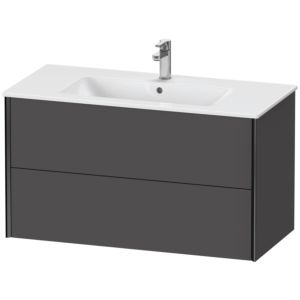 Duravit XViu vanity unit XV41270B249 101 x 56 x 48 cm, matt graphite, 2 drawers, wall-hung, matt black
