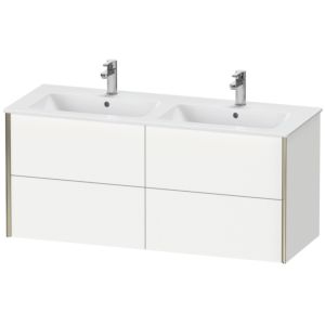 XViu Duravit vasque XV41290B118 128x48x56cm, 4 tiroirs, suspendu, champagne mat, blanc mat