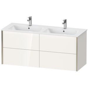 Duravit XViu vanity unit XV41290B122 128x48x56cm, 4 drawers, wall-hung, champagne matt, white high gloss