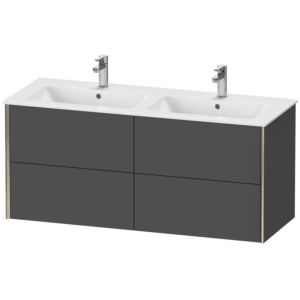 XViu Duravit vasque XV41290B149 128x48x56cm, 4 tiroirs, suspendu, champagne mat, graphite mat