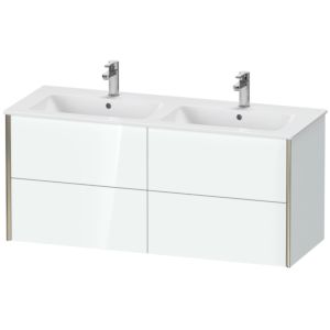 Duravit XViu vanity unit XV41290B185 128x48x56cm, 4 drawers, wall-hung, champagne matt, white high gloss