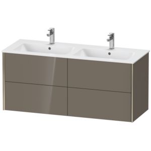 Duravit XViu vanity unit XV41290B189 128x48x56cm, 4 drawers, wall-hung, champagne matt, flannel gray high gloss