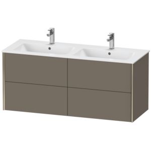 XViu Duravit vasque XV41290B190 128x48x56cm, 4 tiroirs, suspendu, champagne mat, flanelle gris soie mat