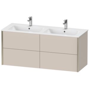 XViu Duravit vasque XV41290B191 128x48x56cm, 4 tiroirs, suspendu, champagne mat, taupe mat