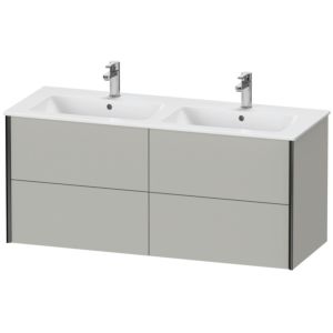 Duravit XViu vanity unit XV41290B207 128x48x56cm, 4 drawers, wall-hung, matt black, matt concrete gray