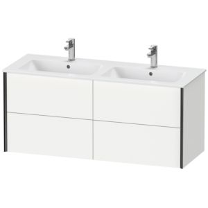 Duravit XViu vanity unit XV41290B218 128x48x56cm, 4 drawers, wall-hung, black matt, white matt