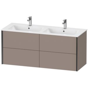 XViu Duravit vasque XV41290B243 128x48x56cm, 4 tiroirs, suspendu, noir mat, basalte mat