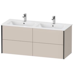 Duravit XViu vanity unit XV41290B291 128x48x56cm, 4 drawers, wall-hung, matt black, matt taupe