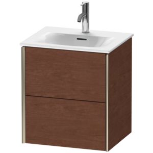 XViu Duravit vasque XV41310B113 51x42x55.7cm, 2 tiroirs, champagne mat, noyer américain