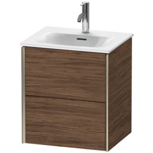 Duravit XViu vanity unit XV41310B121 51x42x55.7cm, 2 drawers, matt champagne, dark walnut