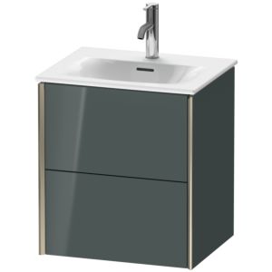 XViu Duravit vasque XV41310B138 51x42x55.7cm, 2 tiroirs, champagne mat, gris dolomiti brillant