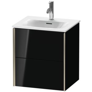 Duravit XViu vanity unit XV41310B140 51x42x55.7cm, 2 drawers, matt champagne, high-gloss black