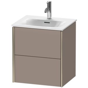 Duravit XViu Waschtisch-Unterschrank XV41310B143 51x42x55,7cm, 2 Schubkästen, champagner matt, basalt matt
