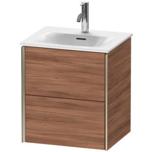 Duravit XViu Waschtisch-Unterschrank XV41310B179 51x42x55,7cm, 2 Schubkästen, champagner matt, nussbaum natur