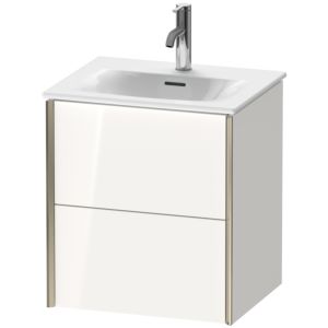 XViu Duravit vasque XV41310B185 51x42x55.7cm, 2 tiroirs, champagne mat, blanc haute brillance