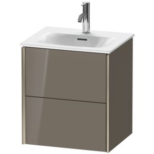 Duravit XViu Waschtisch-Unterschrank XV41310B189 51x42x55,7cm, 2 Schubkästen, champagner matt, flannel grey hochglanz