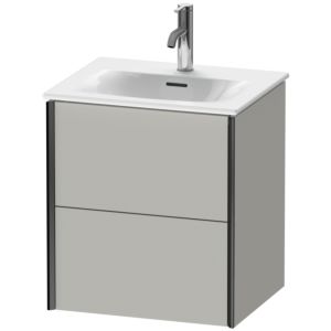 Duravit XViu Waschtisch-Unterschrank XV41310B207 51x42x55,7cm, 2 Schubkästen, schwarz matt, betongrau matt