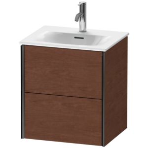 XViu Duravit vasque XV41310B213 51x42x55.7cm, 2 tiroirs, noir mat, noyer américain