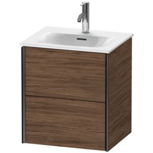 Duravit XViu vanity unit XV41310B221 51x42x55.7cm, 2 drawers, matt black, dark walnut