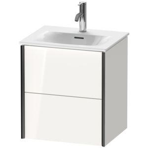 XViu Duravit vasque XV41310B222 51x42x55.7cm, 2 tiroirs, noir mat, blanc brillant